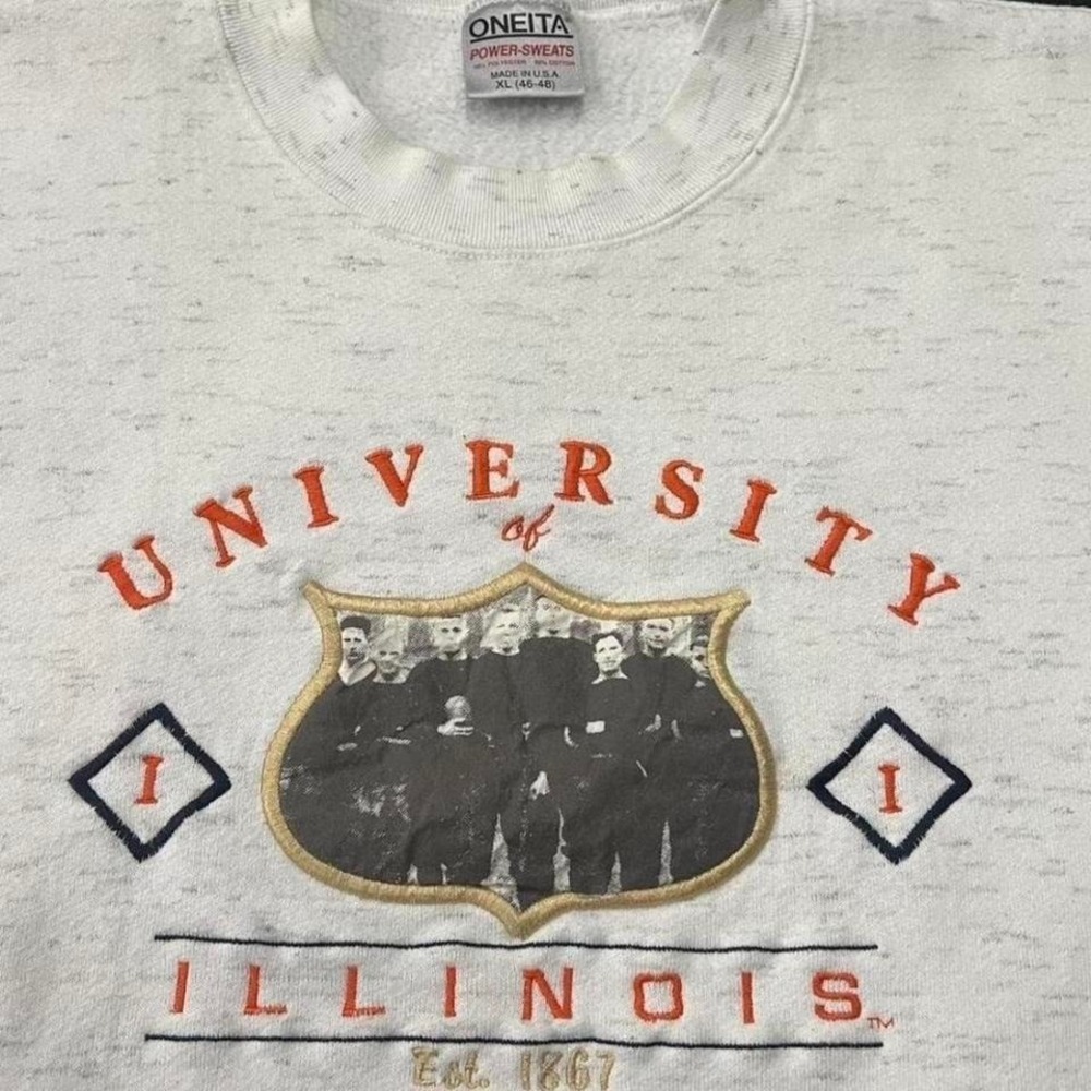 Vintage‎ 1990s university of Illinois fighting Illini sweatshirt XL